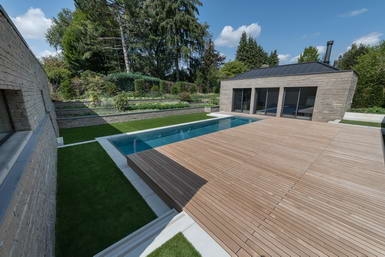 Edelstahlpool mit Pooldeck