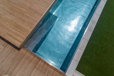 Edelstahlpool mit Pooldeck