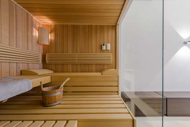 Sauna mit Glasfront